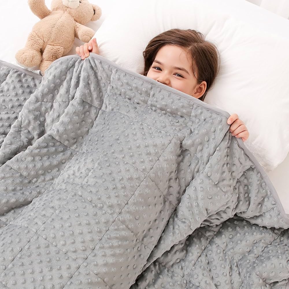 Photo produit couverture lestée enfant sur une jeune fille